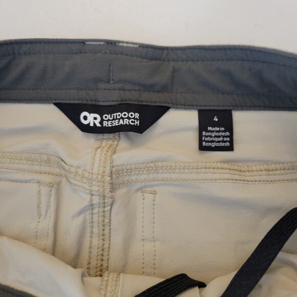 Outdoor Research Ferrosi Pants Womens Size 4 Beige Hiking Climbing UPF 50+ FLAWS - Picture 8 of 12